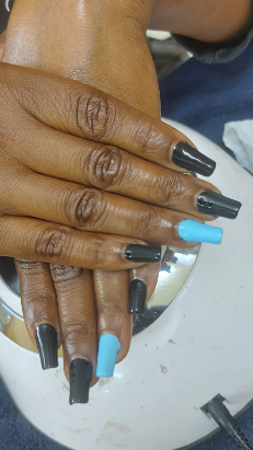 Blue and Black Tips Gel