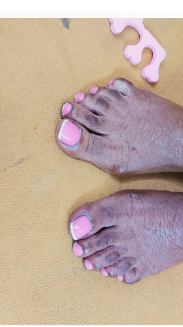 Toes French gel