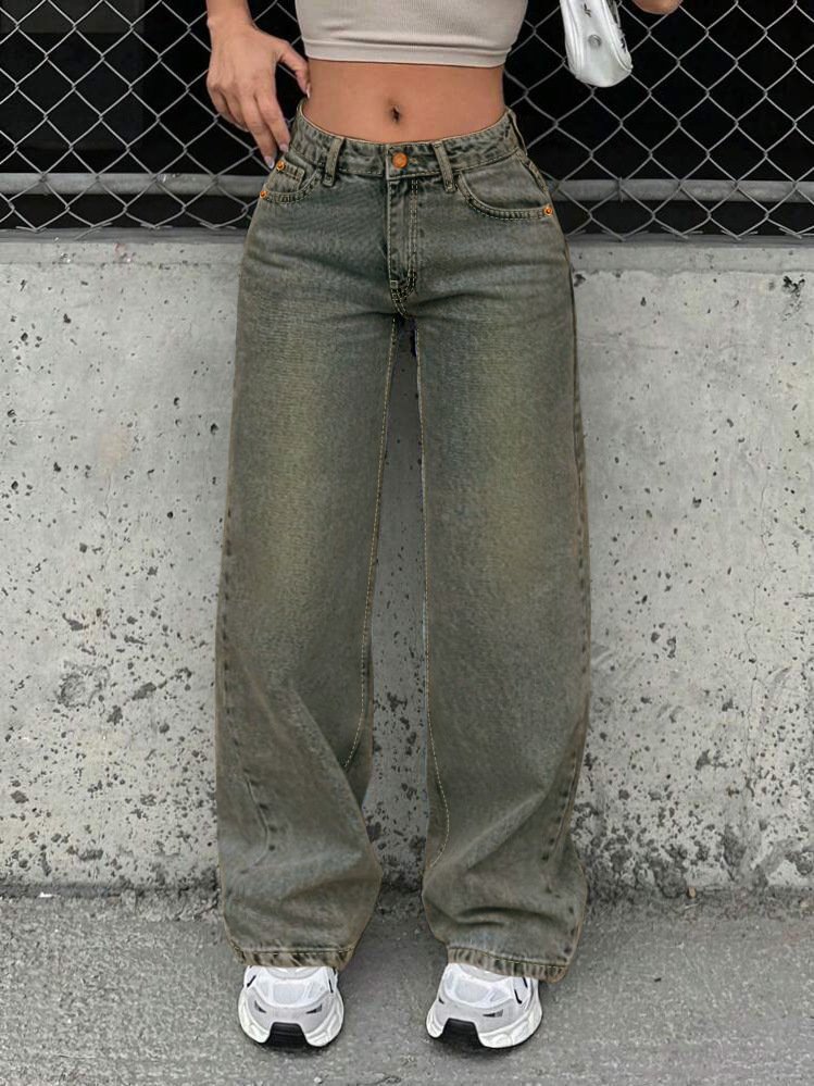 Women’s Trendy Straight Washed Versatile Pants