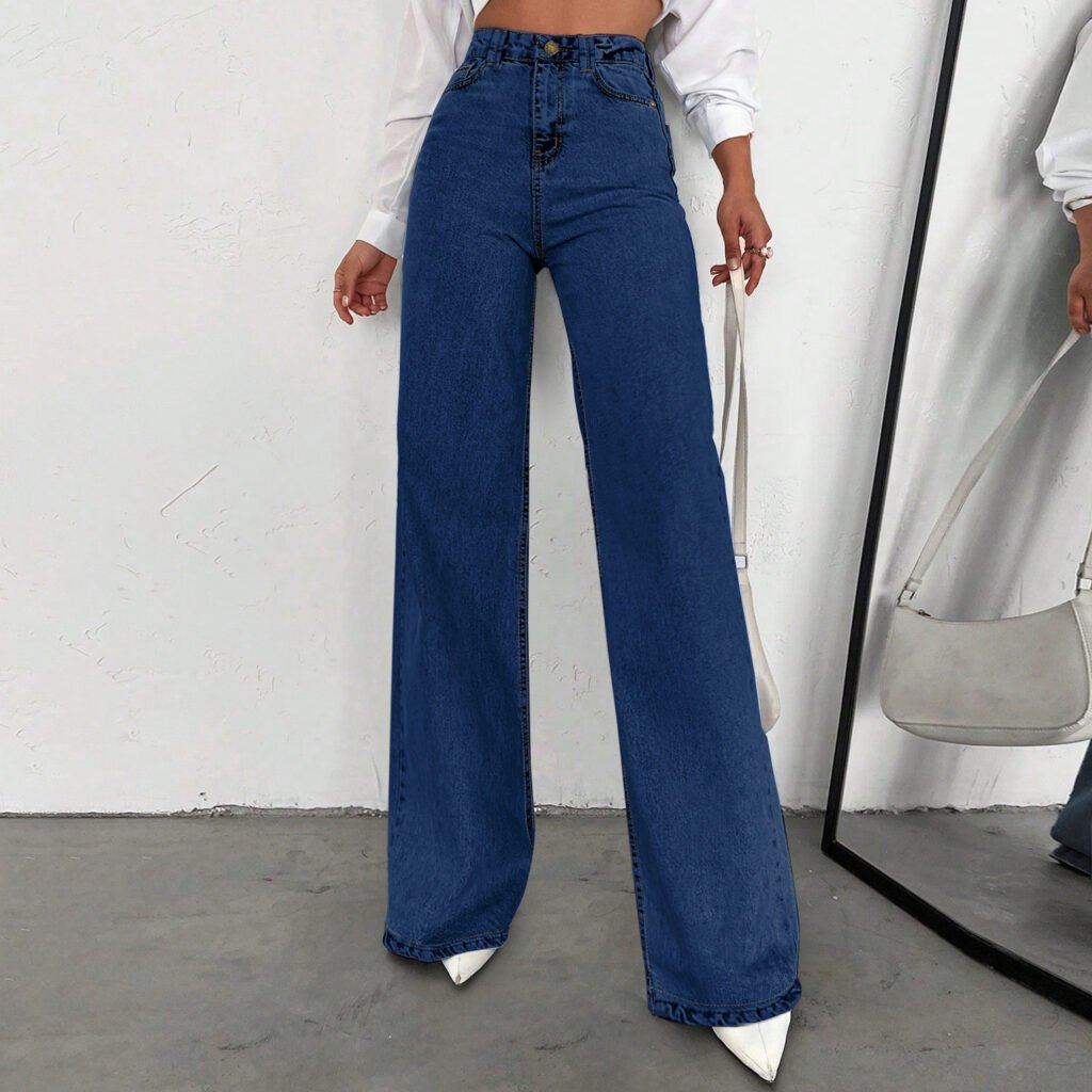Fashion 254 Blue Straight Jeans Denim Pants